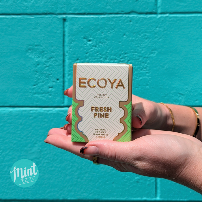 Ecoya Holiday Collection | FRESH PINE Mini Goldie Candle