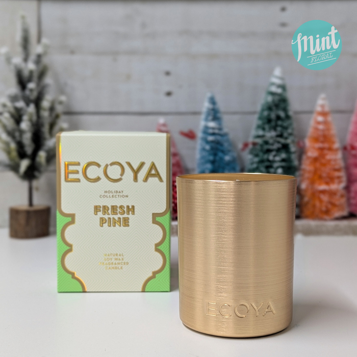 Ecoya Holiday Collection Limited Edition - FRESH PINE Large Goldie Candle