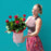 'HALF DOZEN' Romantic Red Roses Deluxe Bouquet in Pink Hat Box