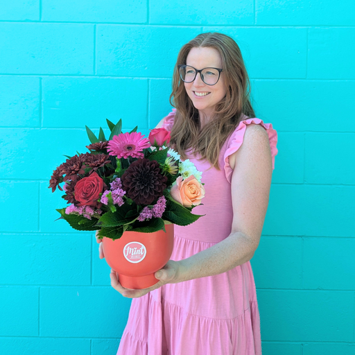 'BERRY SWEET' Fresh Floral Pot Arrangement