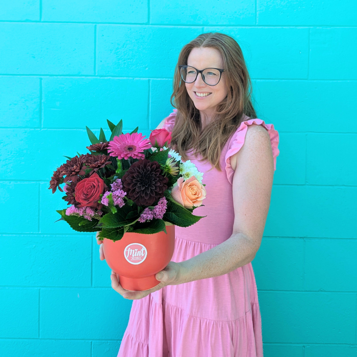 'BERRY SWEET' Fresh Floral Pot Arrangement