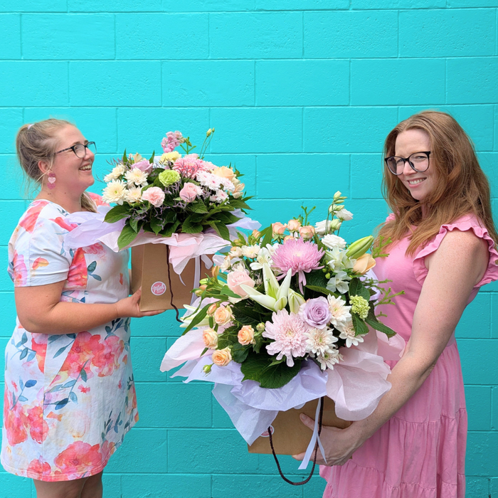 'PRECIOUS PASTELS' Fresh Floral Bouquet Bag