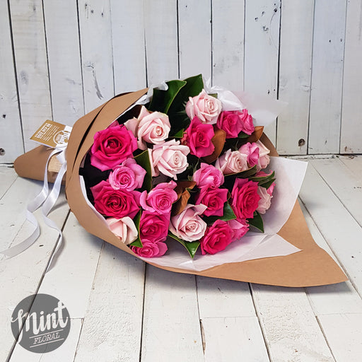 Candyfloss Pink Rose Bouquet - Two Dozen - 24 Stems